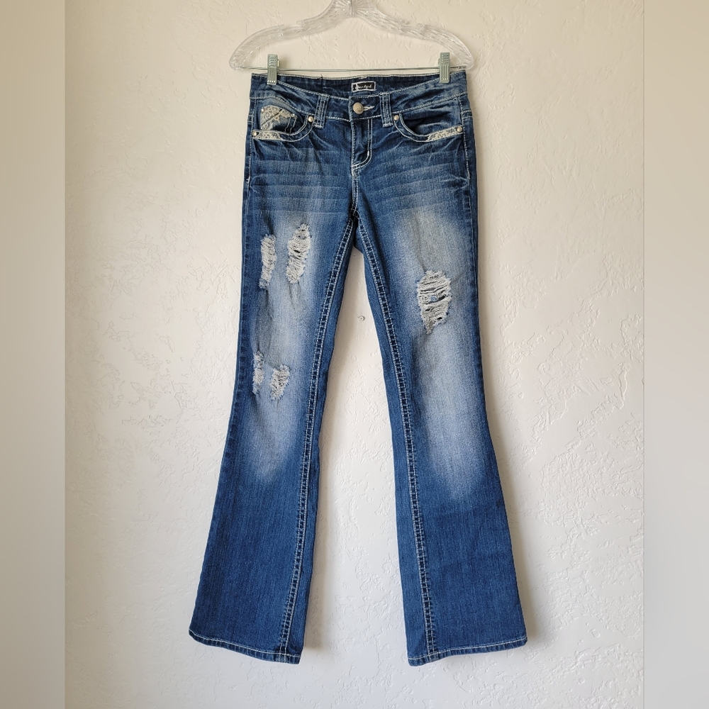 Bootcut Distressed Jeans
